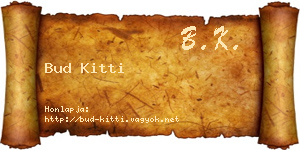 Bud Kitti névjegykártya